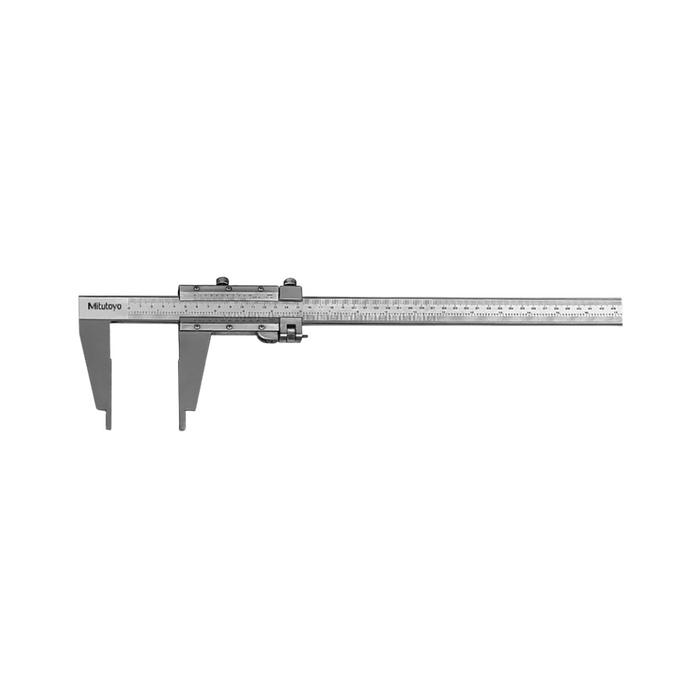 Calibrador vernier con puntas de exteriores/interiores y ajuste fino, 0 - 18 pulg/0 - 450 mm
