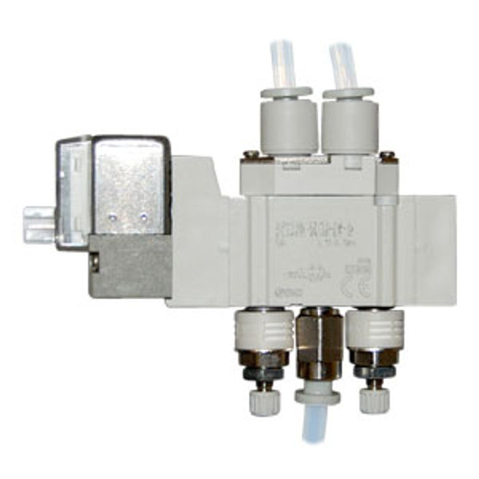 Set solenoid valve 5/2/ 24vdc/ incl. restriction valve with silencer m5