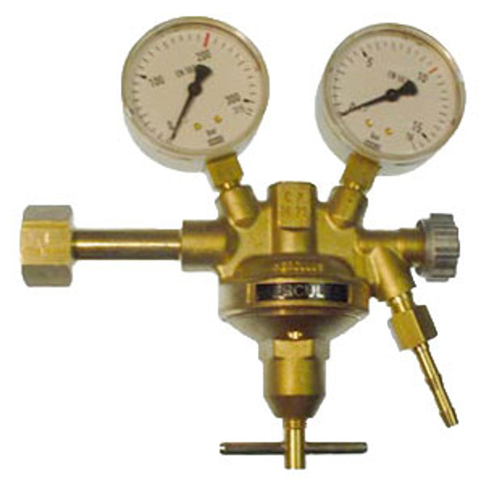 Pressure reducing valve argon cylinder/ w21.80x1/14"r/ cylinder pressure max. 200 bar/ outlet pressure 0-10 bar