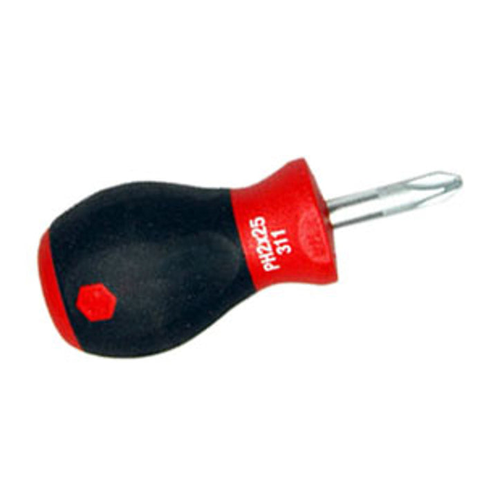 Screwdriver for recessed head screws/ size 2/ short handle