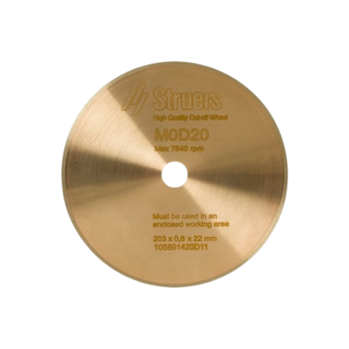 Disco de corte de diamante M0D20, Ø203 x 0.6 x Ø22 mm