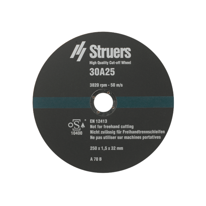 Disco de corte 30A25, Ø250 x 1.5 x Ø32 mm (10 piezas)
