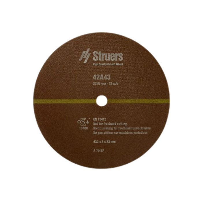 Disco de corte 42A43, Ø432 x 3.0 x Ø32 mm (5 piezas)